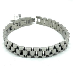 Bracciale in acciaio maglia stile Presidente TRE7