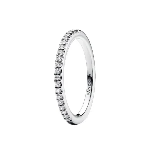 Anello Pandora Pavè Fascia Sottile Donna 192999c01