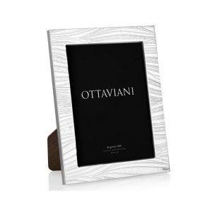 Cornice Portafoto Ottaviani in Argento 999 con Design Ondulato | Regalo Matrimonio Lusso 2004