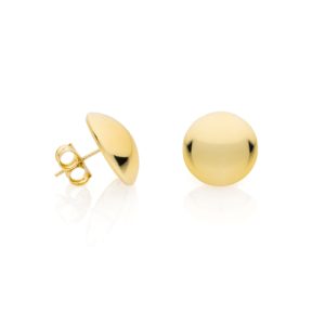 Orecchini Donna Unoaerre Lobo Bombati Placcato Oro Giallo in Bronzo Made in Italy