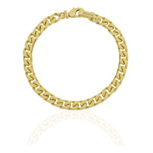 Bracciale Uomo Unoaerre Maglia Catenina Gourmetta Placcato Oro Giallo in Bronzo Made in Italy