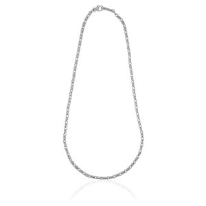 Collana Uomo Unoaerre Maglia Forzatina in Bronzo Bianco Rodiato Made in Italy
