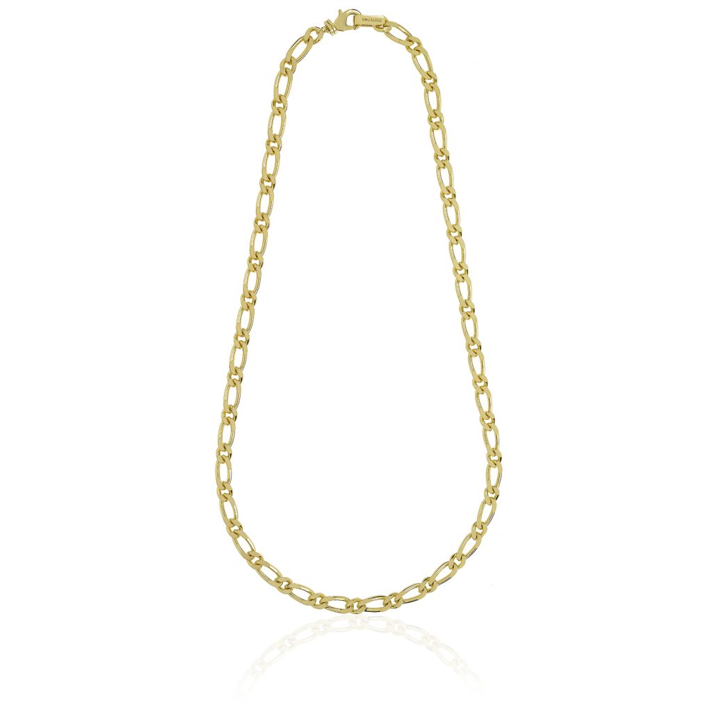Collana Catena Figaro Sottile UNOAERRE Bronzo Dorato (2516) | Maglia Allungata Classica Lunghezza Media | Gioiello Basico Made in Italy