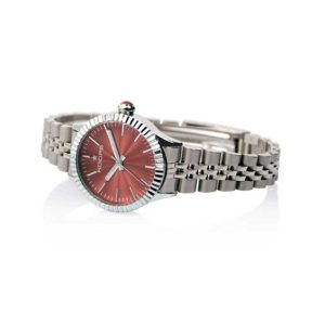 Orologio Donna Hoops 2560L-01 Mini Bracciale Maglia Metallica Acciaio | Quadrante Rosso Design Classico