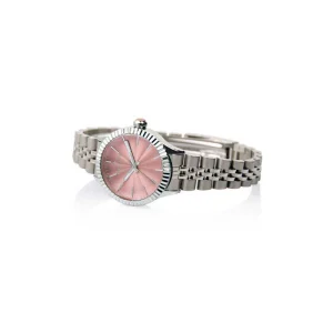 Orologio Donna Hoops 2560L-S03 Mini Bracciale Maglia Metallica Argento | Quadrante Rosa Design