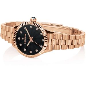 Orologio Donna Hoops 2569LD-RG07 Gioiello Rose Gold | Quadrante Nero Diamantato