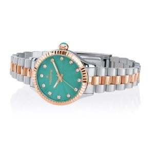 Orologio Donna Hoops 2569LSRG-06 Bicolor Acciaio Oro Rosa | Quadrante Smeraldo Diamantato