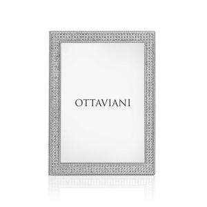 Cornice Ottaviani in argento con strass "Elegance" 25760