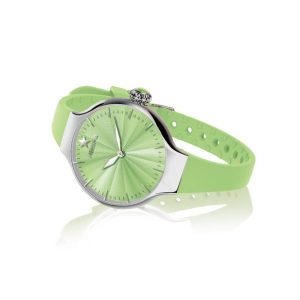 Orologio Hoops 2634L-S13 Donna/Unisex Sportivo Acciaio | Quadrante Verde Lime Raggiera | Cinturino Silicone Verde Menta
