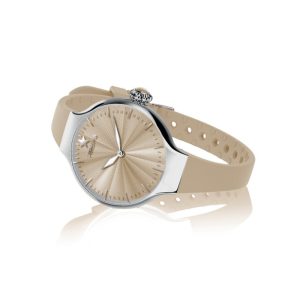 Orologio Hoops 2634L-S14 Donna/Unisex Casual Acciaio | Quadrante Tortora Raggiera | Cinturino Silicone Beige/Taupe