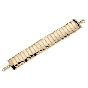 Bracciale Donna Unoaerre Maglia Liscia Placcato Oro Giallo in Bronzo Made in Italy