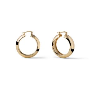 Orecchini Donna Unoaerre Cerchi Tubolari Placcato Oro Giallo in Bronzo Made in Italy