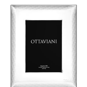 Cornice Ottaviani "Narciso" in metallo argentato 4002