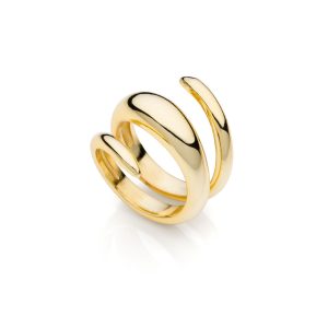 Anello donna dorato bombato a spirale UNOAERRE 010EXA0040000 2402