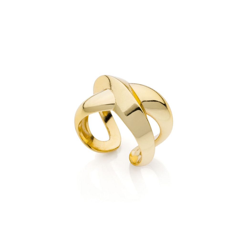 Anello donna a X dorato UNOAERRE 010EXA0060000 2406