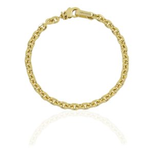 Bracciale Catena Rolo UNOAERRE Bronzo Dorato (2500) | Maglia Tonda Lucida Classica | Gioiello Base Made in Italy
