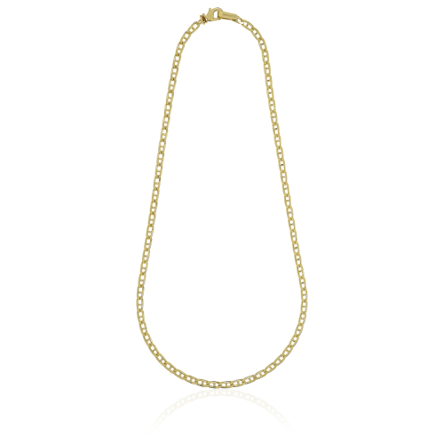 Collana Catena Forzatina Sottile UNOAERRE Bronzo Dorato (2518) | Maglia Mariner Lucida Lunghezza Media | Gioiello Basico Made in Italy