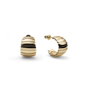 Orecchini Unoaerre a Cerchio Tubogas in Bronzo Dorato Made in Italy | Design Iconico Flessibile – Eleganza Rilevata