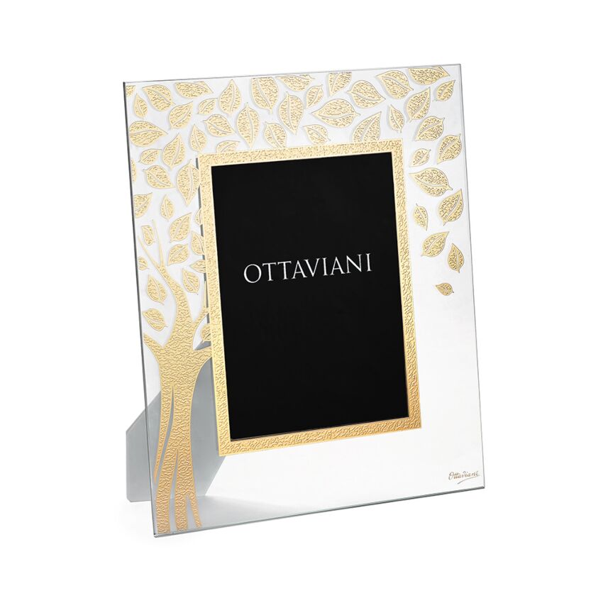 Cornice Portafoto Ottaviani Albero della Vita Oro | Elegante in Vetro e Metallo Dorato 6001O_