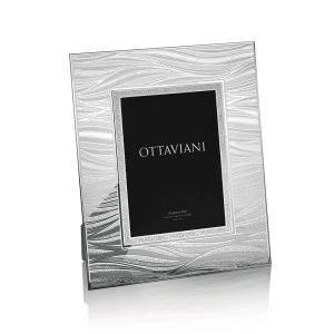 Cornice Foto Ottaviani Design Ondulato Moderno in Argento 999 Laminato – Made in Italy