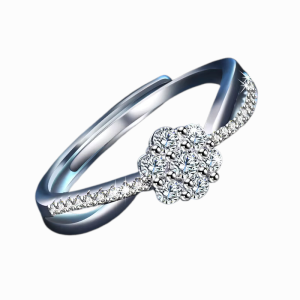 Anello rosa in argento sterling 925