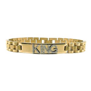 Bracciale personalizzato in acciaio maglia stile Presidente