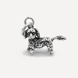 Ciondolo Artigianale Linea "PET" Barboncino in Argento 925