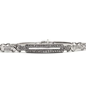 Bracciale in oro bianco e diamanti Eleganza Made in Italy