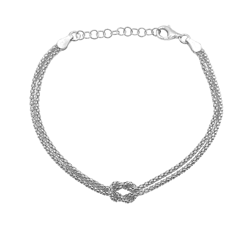 Bracciale Nodo d'Amore in Argento 925 - Eleganza Romantica Made in Italy