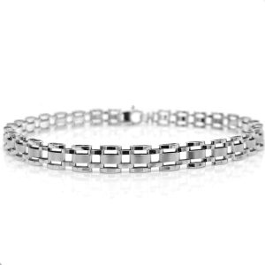 Bracciale uomo oro bianco 18 KT.