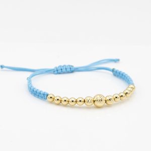 Bracciale oro Elegance sfere Milleluci oro 18kt con cordino
