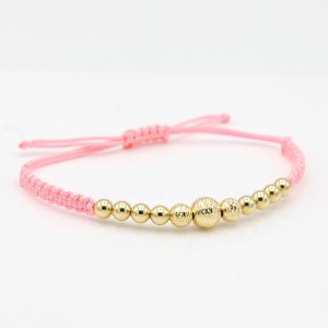 Bracciale oro Elegance sfere Milleluci oro 18kt con cordino