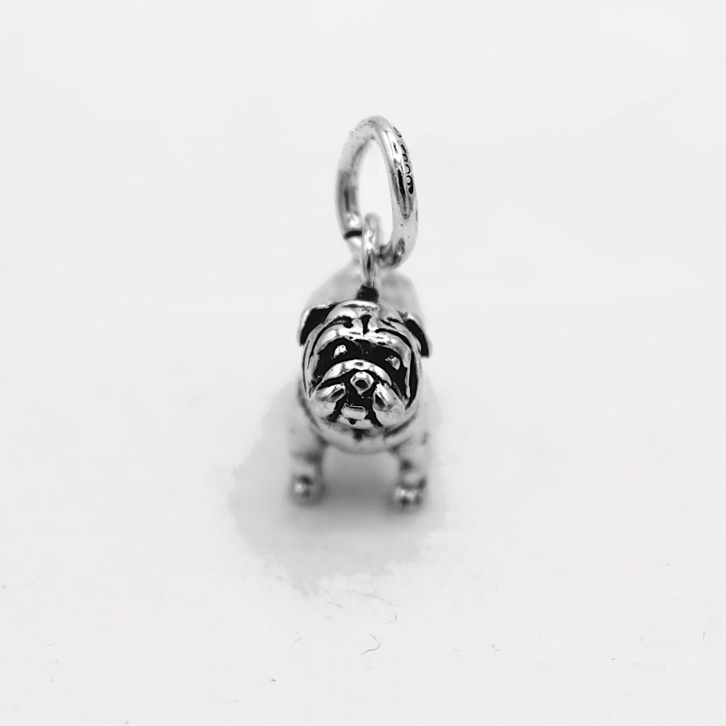 Ciondolo Artigianale Linea “PET” Bulldog Inglese in Argento 925