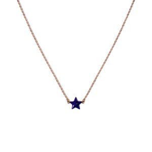 Collana Donna Catena Sottile C1P-YG01 ARGENTO DORATO | Stella Viola Minimalista
