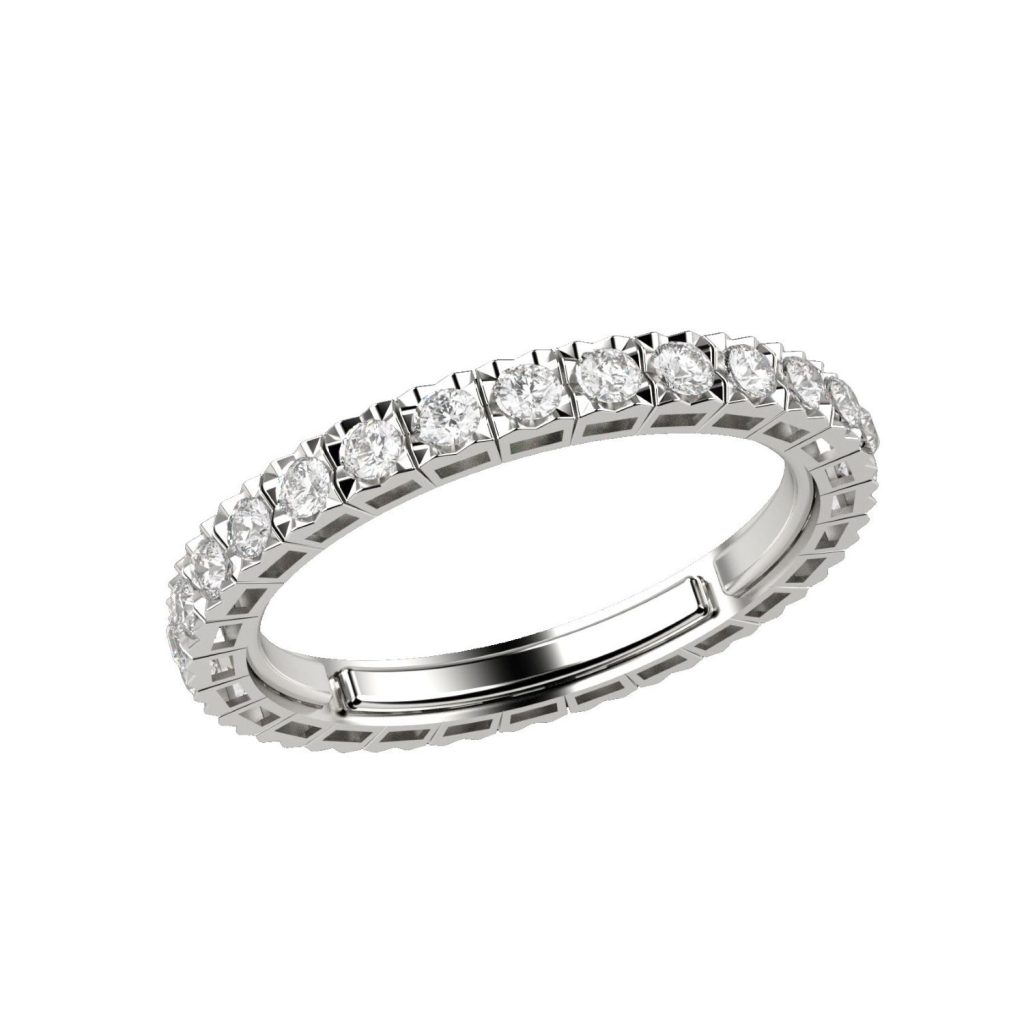Anello Nardelli veretta diamanti e oro CL113VS