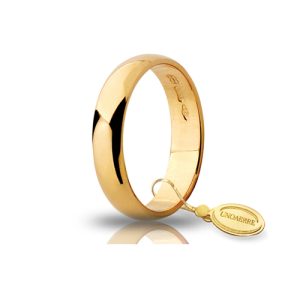 Fedi Nuziali UNOAERRE LARGA 4 gr. oro 18 carati