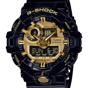 Orologio Casio G-Shock GA-710GB-1AER Nero Oro | Black & Gold Anti-Urto 200M | Analogico Digitale Oversize