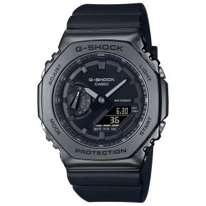 Orologio Casio G-Shock GM-2100BB-1AER Full Black Metal | CasiOak Cassa Ottagonale Gunmetal | Ana-Digi 200M