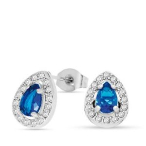 Eleganti Orecchini Pendenti Donna Liu Jo in Acciaio con Cristallo a Goccia Blu - Gioielli Luminosi e Raffinati