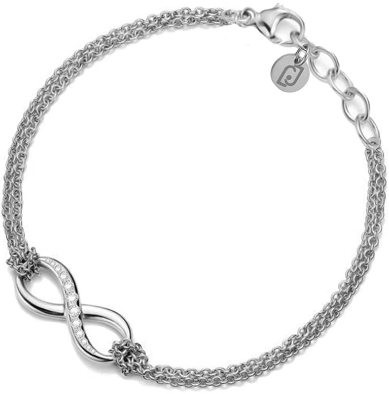 Collana Donna Liu Jo in Acciaio con Pendente Simbolo Infinito Pavé di Cristalli - Eleganza Infinita