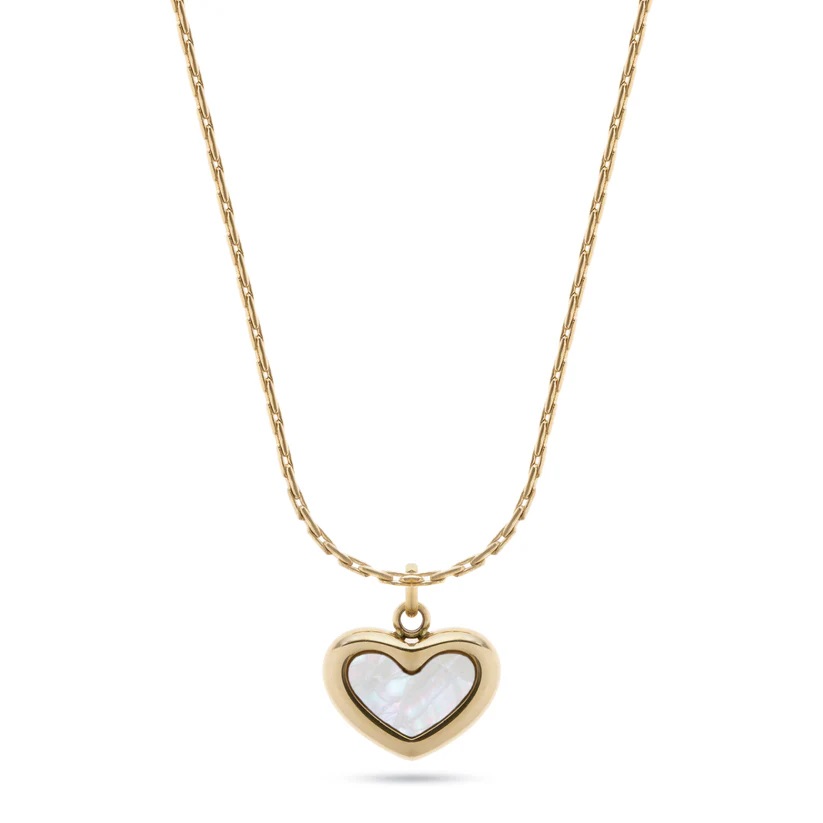 Collana Liu Jo LJ2691 Girocollo Donna con Ciondolo Cuore Madreperla Gold | Catena Snake