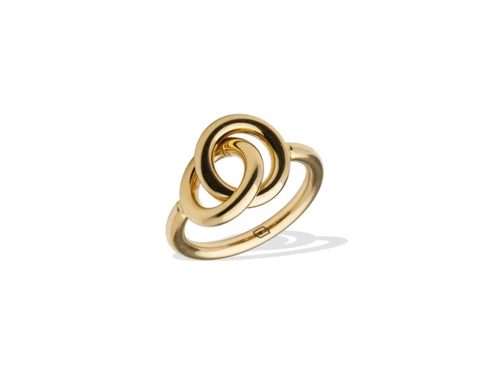 Anello Liu Jo Donna Oro con Design Moderno a Cerchi Intrecciati - Gioiello Elegante e Originale