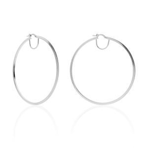 Orecchini a cerchio da donna maxi argentati Triangoli di UNOAERRE 004EXO0089900 2391