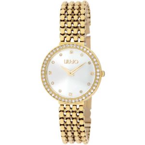 Orologio Liu Jo Donna TLJ2198 Glamour | Cassa e Bracciale Acciaio Dorato| Quadrante Silver con Strass – Eleganza Scintillante e Design Raffinato
