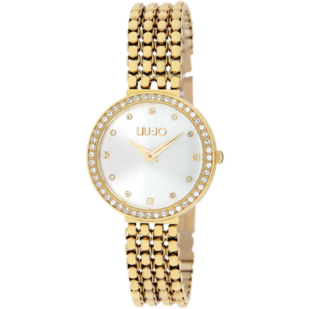 Orologio Liu Jo Donna TLJ2198 Glamour | Cassa e Bracciale Acciaio Dorato| Quadrante Silver con Strass – Eleganza Scintillante e Design Raffinato