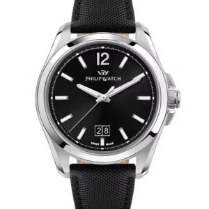 Orologio Uomo Philip Watch Amalfi Nero Cinturino Tessuto - Eleganza Sportiva Swiss Made