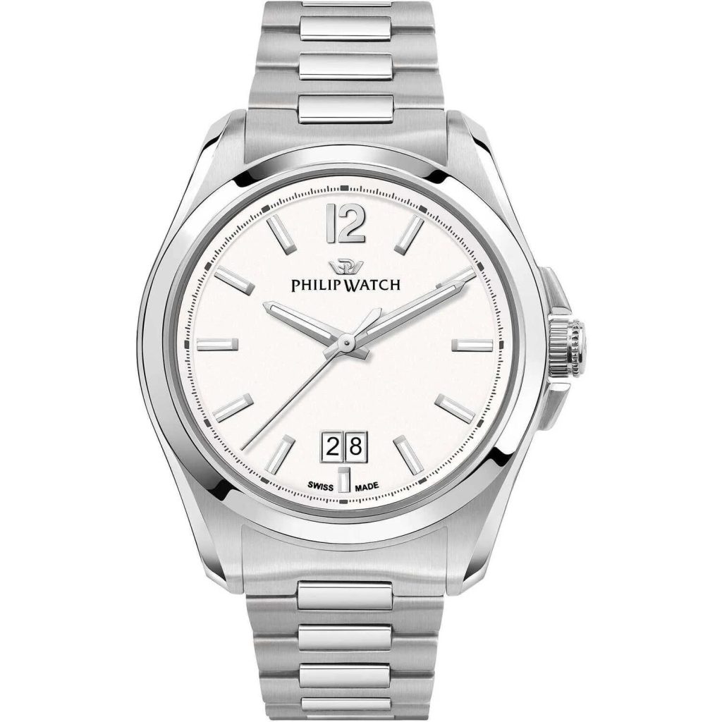 Orologio Uomo Philip Watch Amalfi Acciaio Silver Data Swiss Made