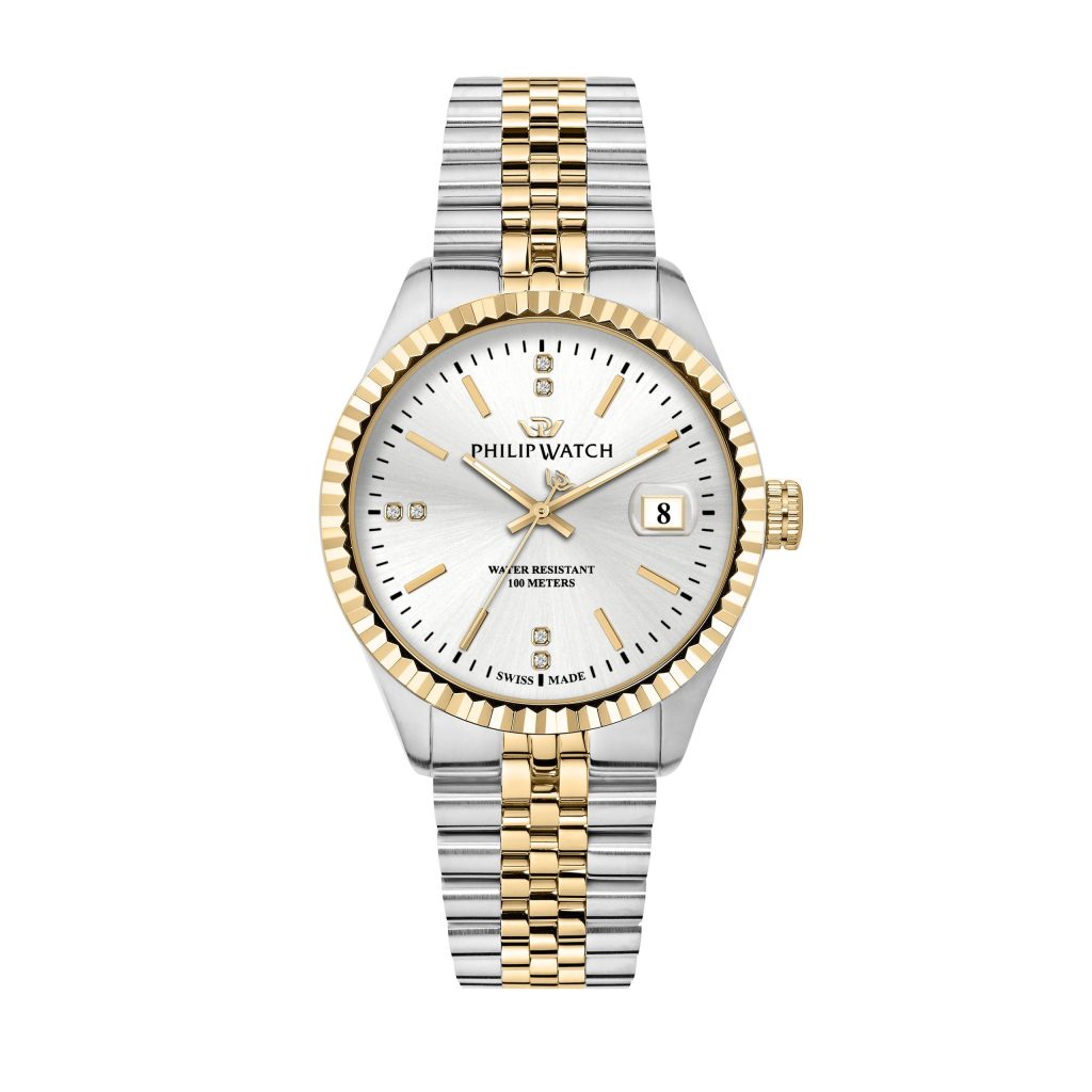 Orologio Uomo Philip Watch Caribe Acciaio Bicolore Oro Data Swiss Made