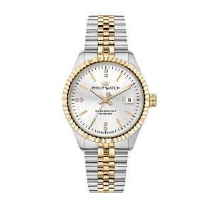 Orologio Uomo Philip Watch Caribe Acciaio Bicolore Oro Data Swiss Made