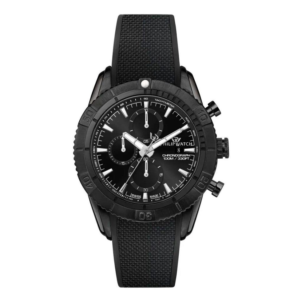 Orologio Uomo Philip Watch Champion Cronografo Nero - Stile Sportivo e Precisione Svizzera